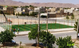 پروژه چمن مصنوعی فوتبال در آباده شیراز