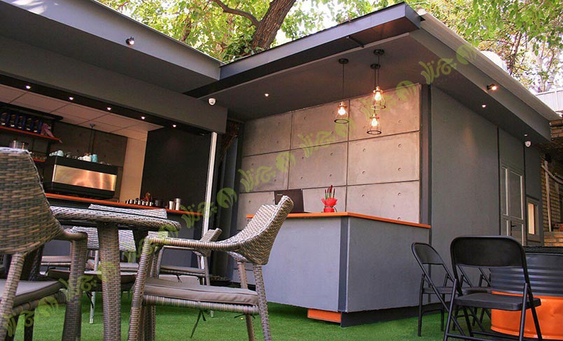 پروژه چمن مصنوعی کافه فضای باز شهر کتاب