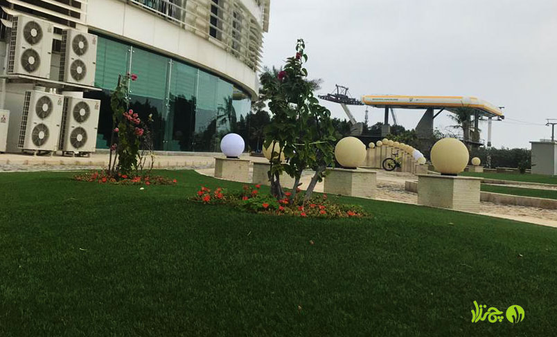 پروژه چمن مصنوعی محوطه هتل در کیش
